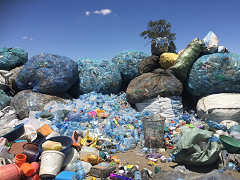 Recyclables collected at the roadside in Dodoma, Tanzania